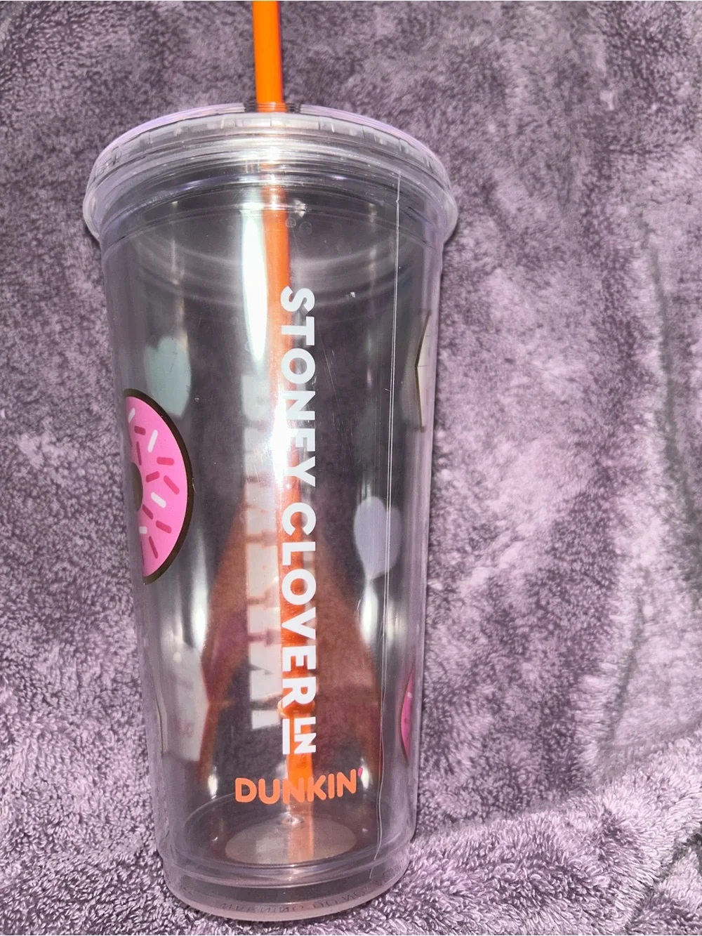 Dunkin X Stoney Clover LN Clear Tumbler with Straw
